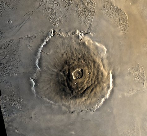 Color Mosaic of Olympus Mons on Mars